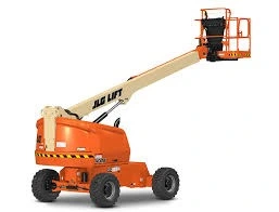 Articulating boom lift with an elevated work platform