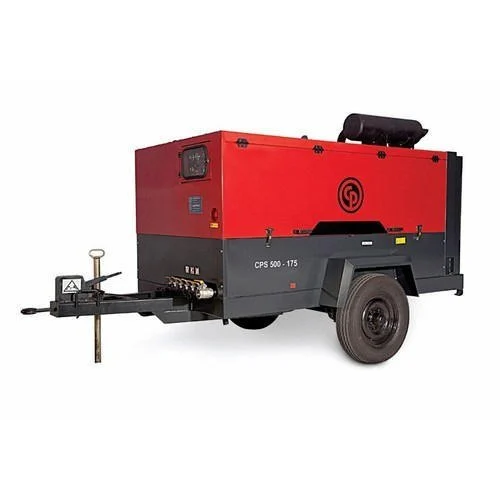 Towable air compressor for site operations